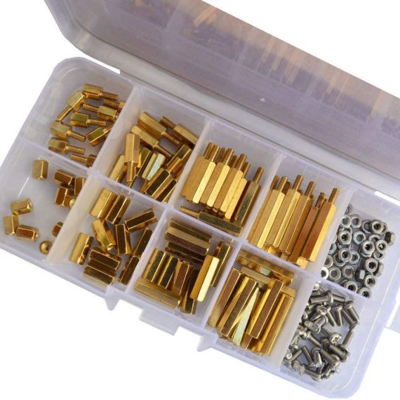 Kit 120 pz distanziali M3 varie misure Kit 120 pz distanziali M3 varie misure